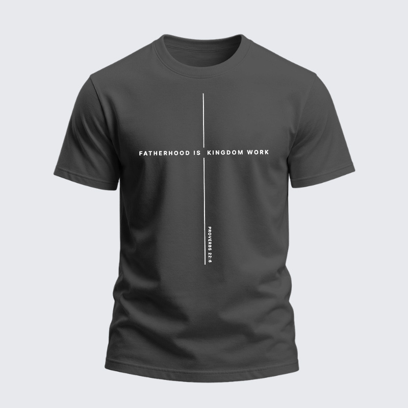 Heavyweight Cotton Tee - Fatherhood is Kingdom Work