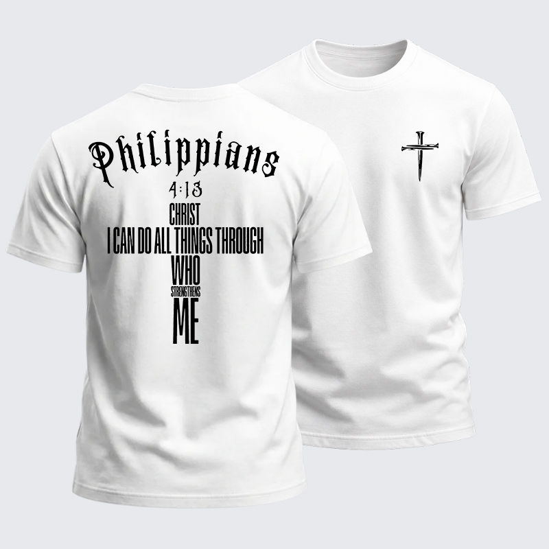 Heavyweight Cotton Tee - I Can Do All Things Through Christ