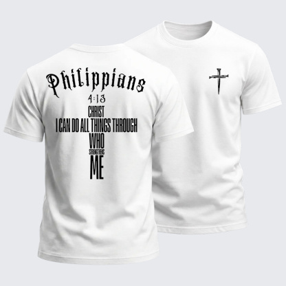 Heavyweight Cotton Tee - I Can Do All Things Through Christ