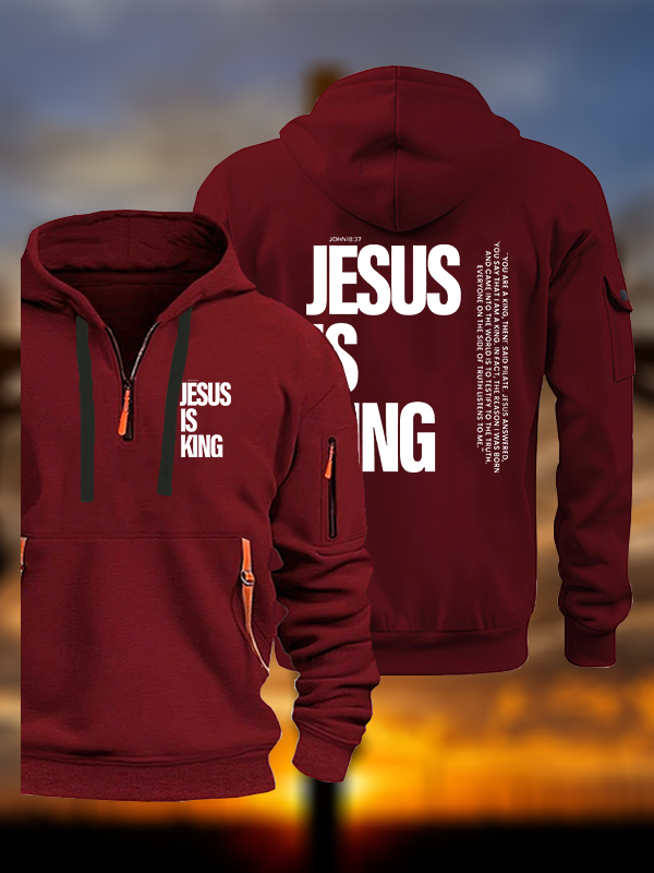 Jesus Is King Jesus God Christian Zipper Hoodies