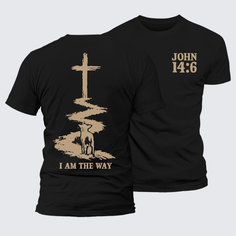 Man Of God Husband Dad Jesus God Christian Cotton T-Shirt