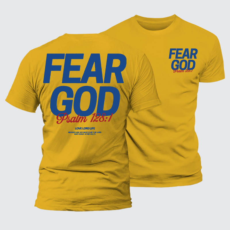 Fear God Jesus God Christian Premium Mercerized Cotton Tee