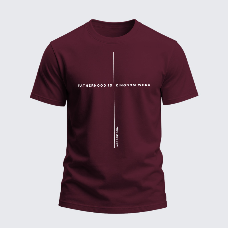 Heavyweight Cotton Tee - Fatherhood is Kingdom Work