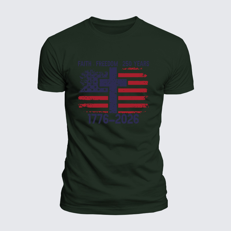 Faith Freedom Jesus God Christian  – Luxe Mercerized Interlock Cotton Tee