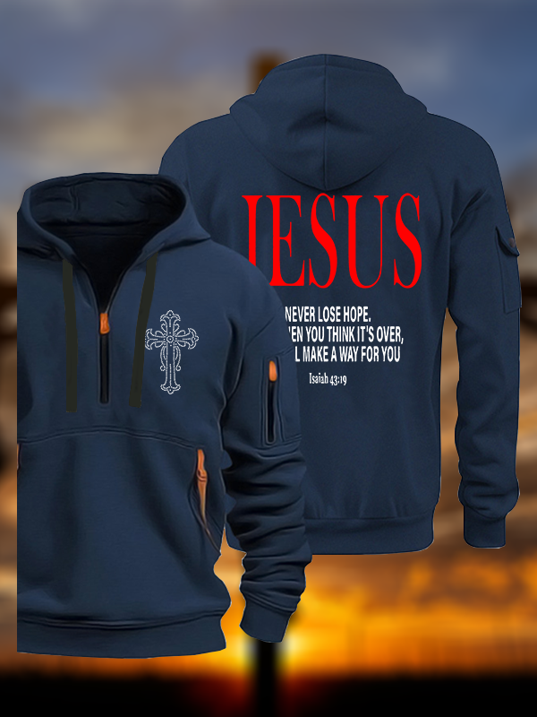 Jesus Never Lose Hope Jesus God Christian Zipper Hoodies