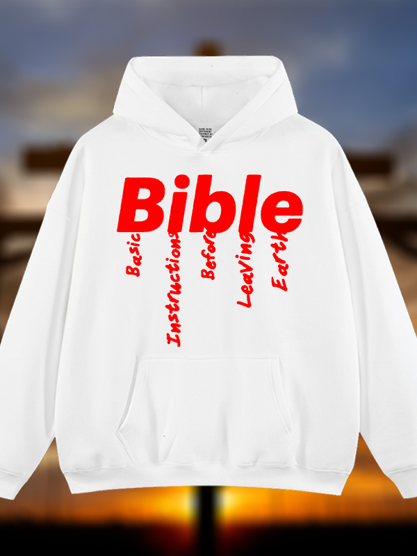 Bible Jesus God Christian Plush Fleece-Lined Hoodie