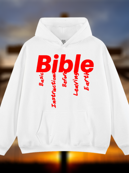 Bible Jesus God Christian Plush Fleece-Lined Hoodie