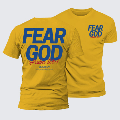 Fear God Jesus God Christian Premium Mercerized Cotton Tee