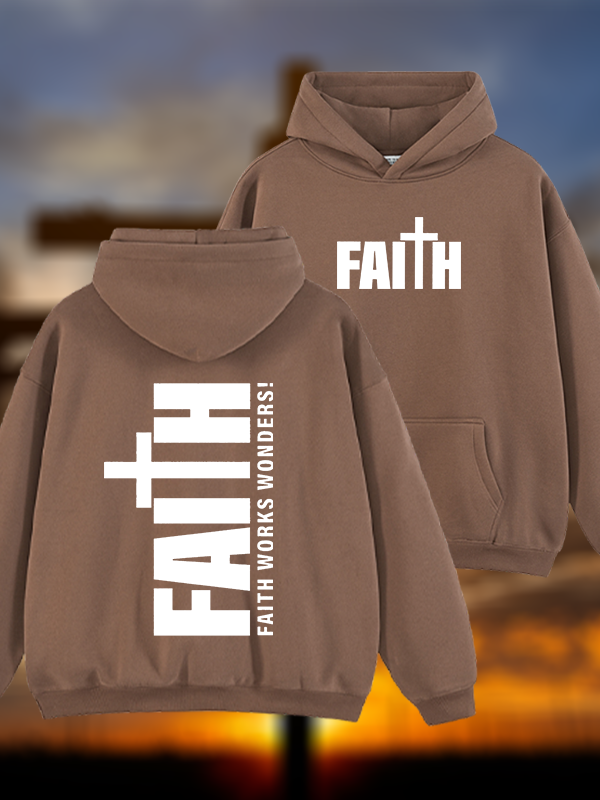 Faith Jesus God Christian Plush Fleece-Lined Hoodie