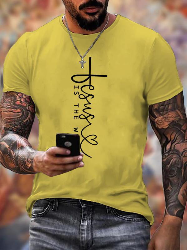 Jesus Is The Way Jesus God Christian Cotton T-Shirt