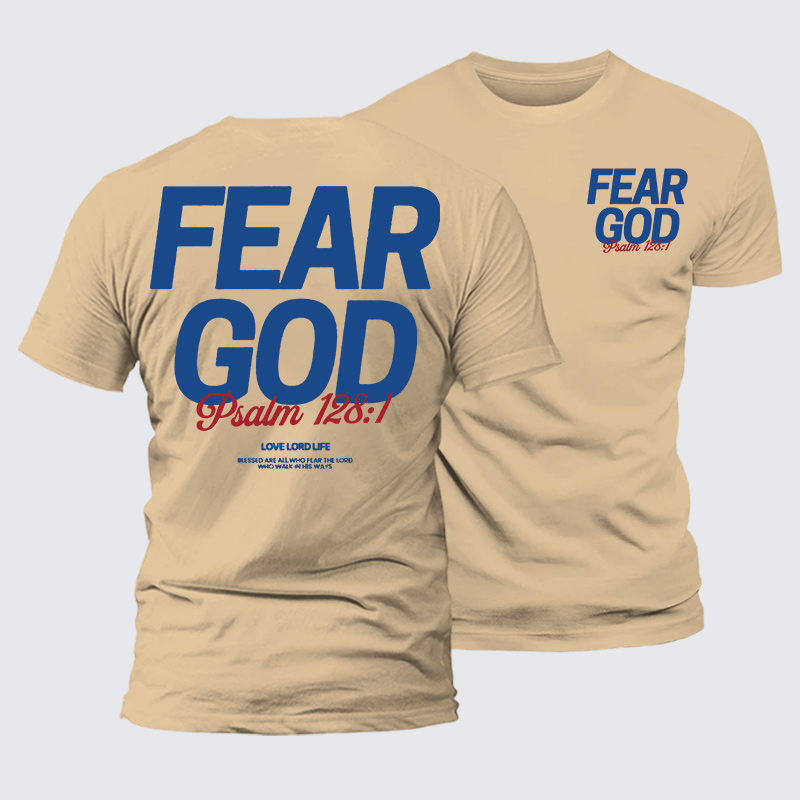 Fear God Jesus God Christian Premium Mercerized Cotton Tee