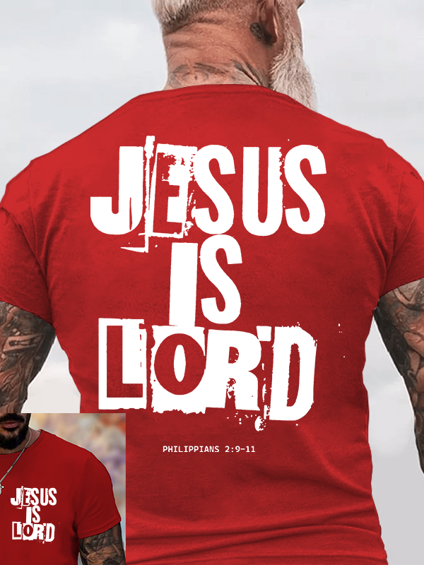 Jesus Is Lord Jesus God Christian Cotton T-Shirt