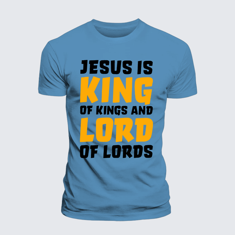 Jesus Is King Of Kings And Lord Of Lords Jesus God Christian Premium Mercerized Cotton Tee