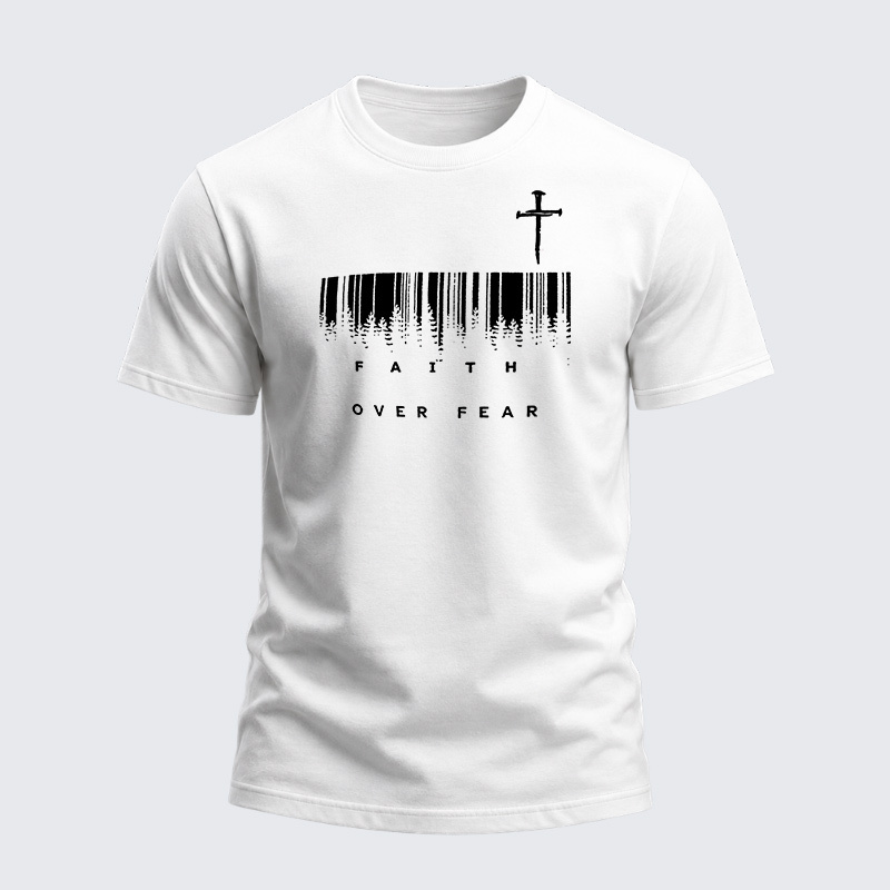 Heavyweight Cotton Tee - Faith Over Fear