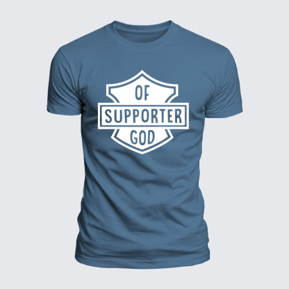 Of Support God Jesus God Christian  – Luxe Mercerized Interlock Cotton Tee