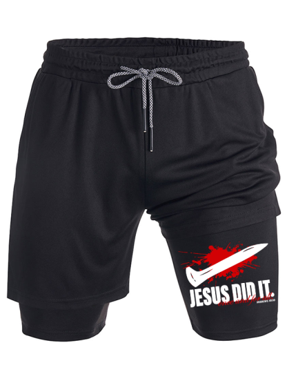 Jesus Did It Christian Performance Shorts