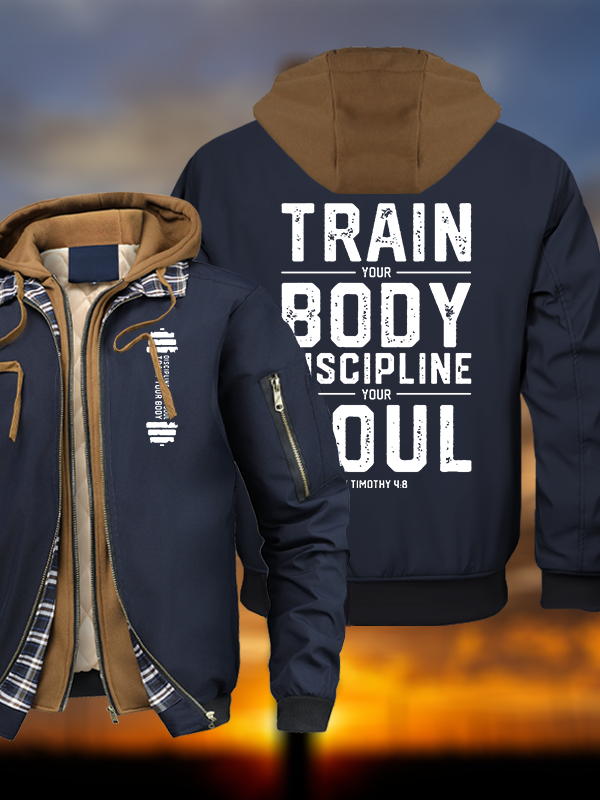 Train Your Body Warm Hooded Bomber Jacket