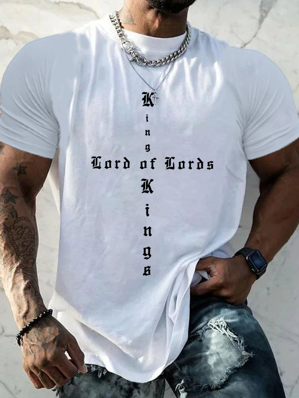 King Of Kings Jesus God Christian Cotton T-Shirt