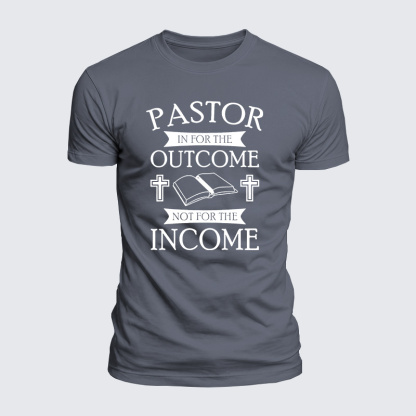 Pastor In It For The Outcome Jesus God Christian  – Luxe Mercerized Interlock Cotton Tee