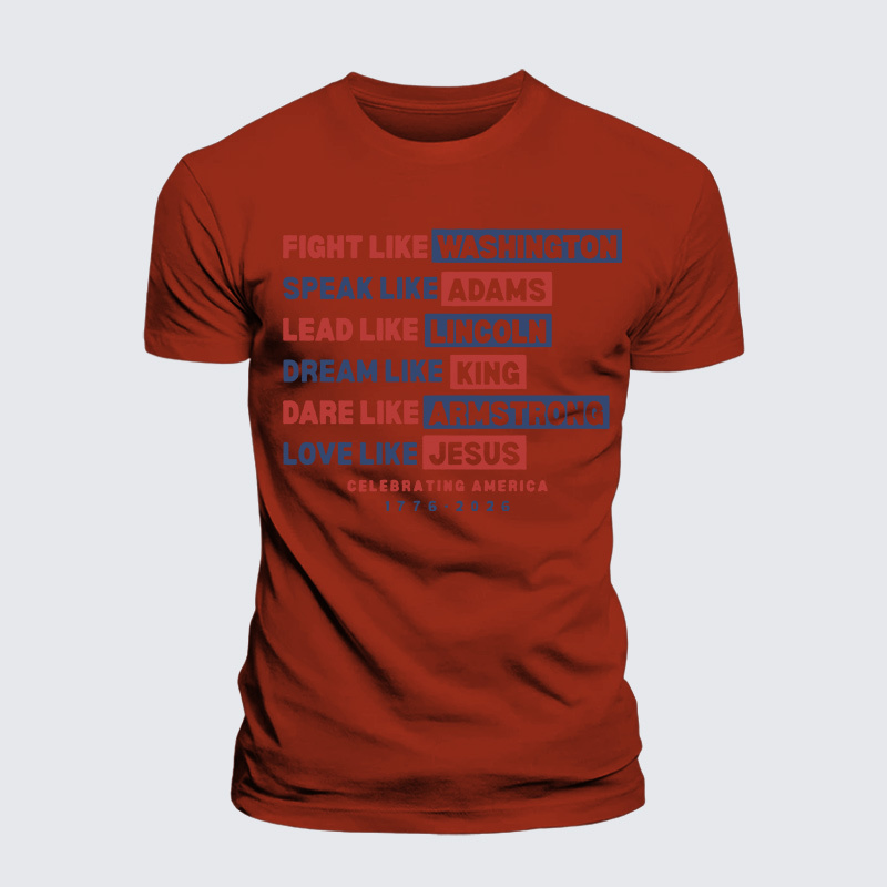 Love Like Jesus God Christian Premium Mercerized Cotton Tee