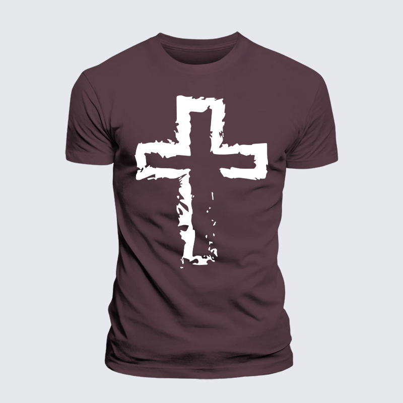 Cross Religious Jesus God Christian Premium Mercerized Cotton Tee