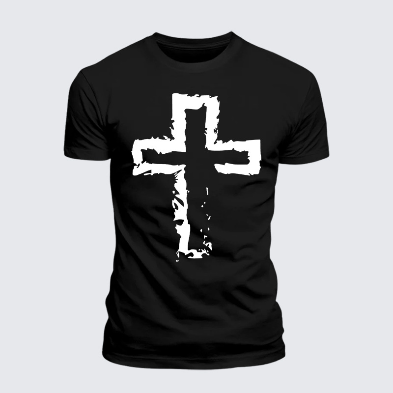 Man Of God Husband Dad Jesus God Christian Cotton T-Shirt