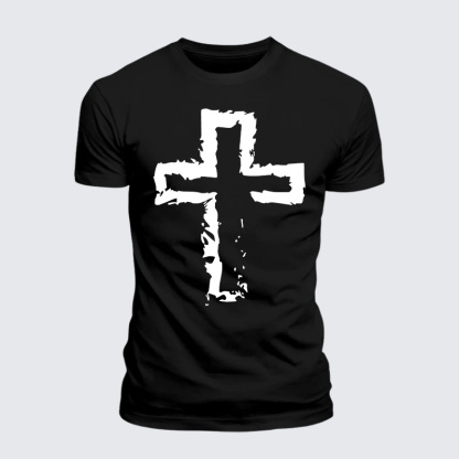 Cross Religious Jesus God Christian Premium Mercerized Cotton Tee