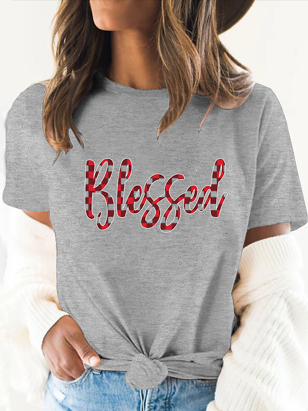 Blessed Plaid T-shirt