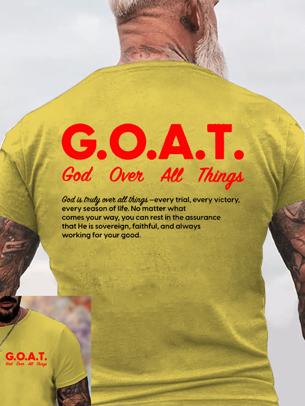 God Over All Things Jesus God Christian Cotton T-Shirt