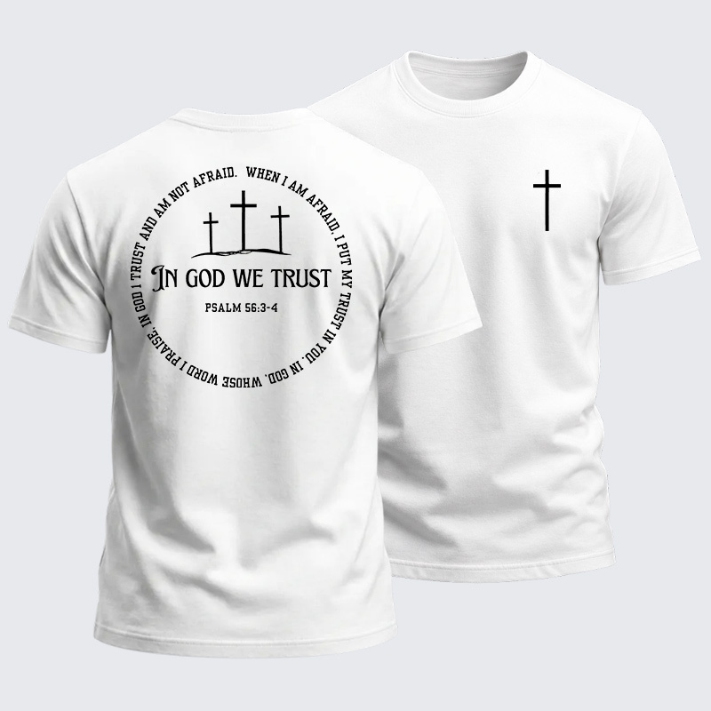 Man Of God Husband Dad Jesus God Christian Cotton T-Shirt