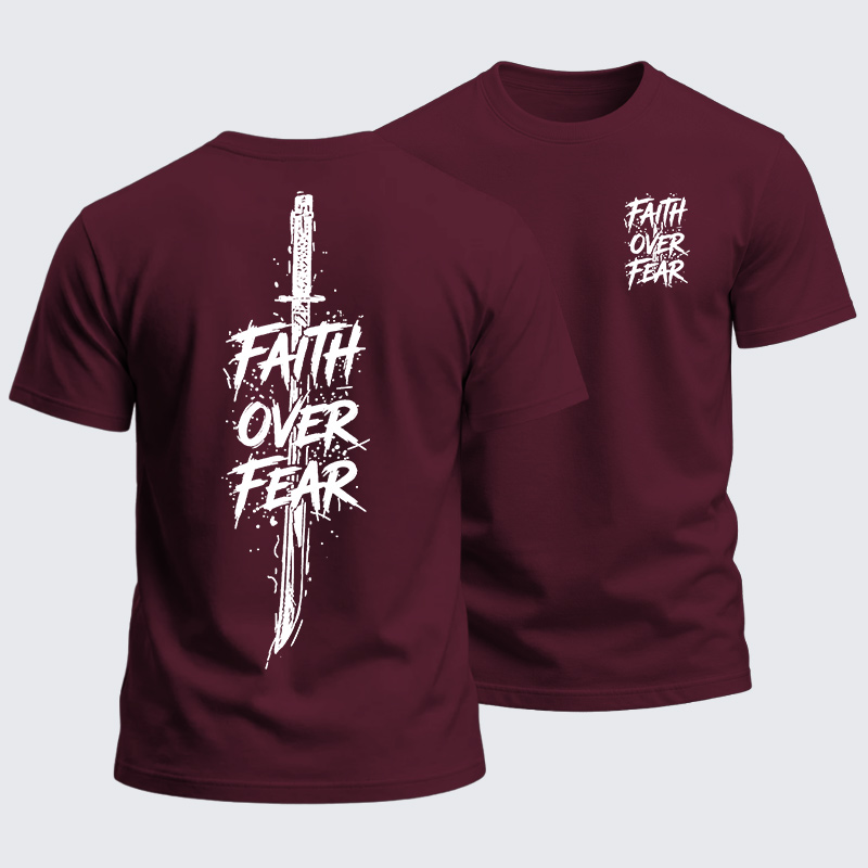 Heavyweight Cotton Tee - Faith Over Fear