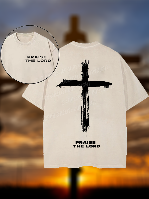 Praise The Lord Christian Washed T-Shirt