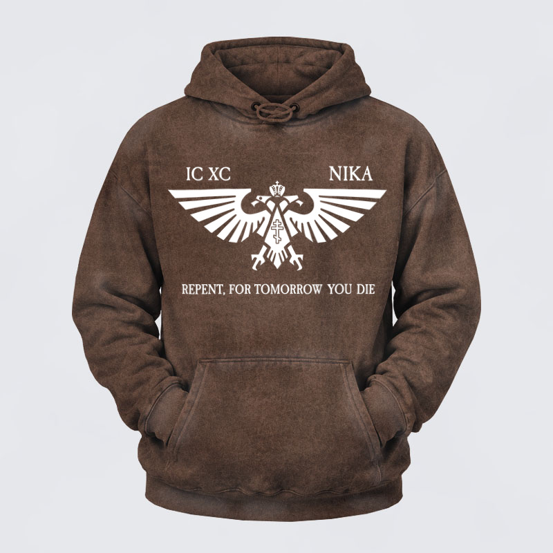 Washed Hoodie  - Orthodox Warhammer   