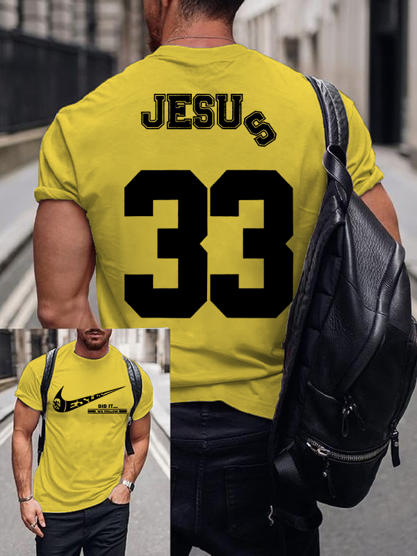 Jesus Did It Jesus God Christian Cotton T-Shirt
