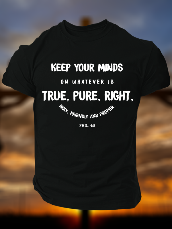 Classic Cotton Tee - Keep Your Minds  -soulsbelief