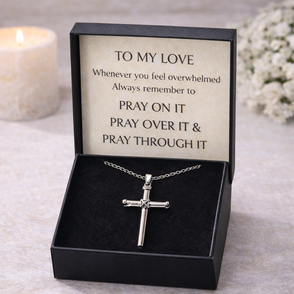 Christian Simple Cross Nail Necklace Pendant