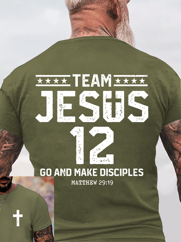 Team Jesus 12 Christian Cotton T-Shirt
