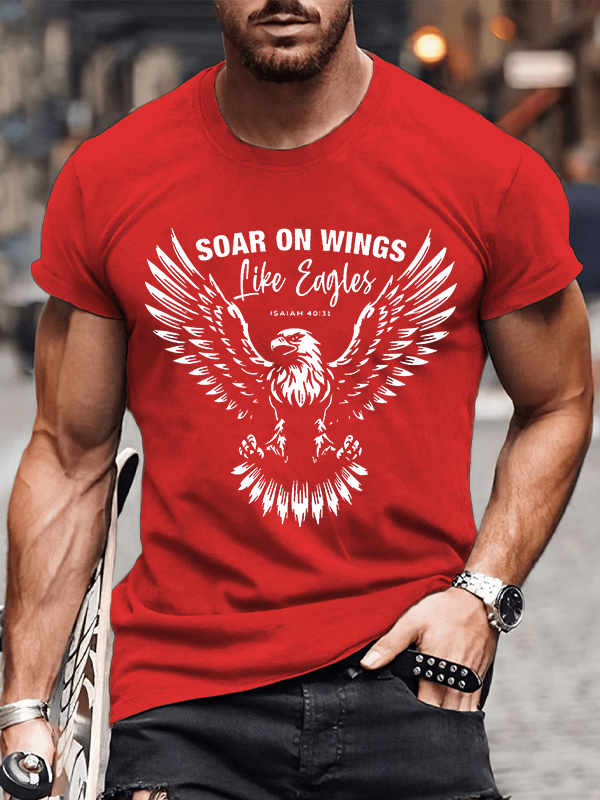 Soar On Wings Christian Cotton T-Shirt