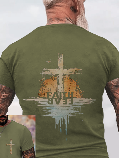 Faith over Fear Christian Cotton T-Shirt