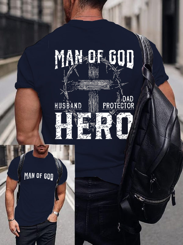 Man of God Christian Cotton T-Shirt