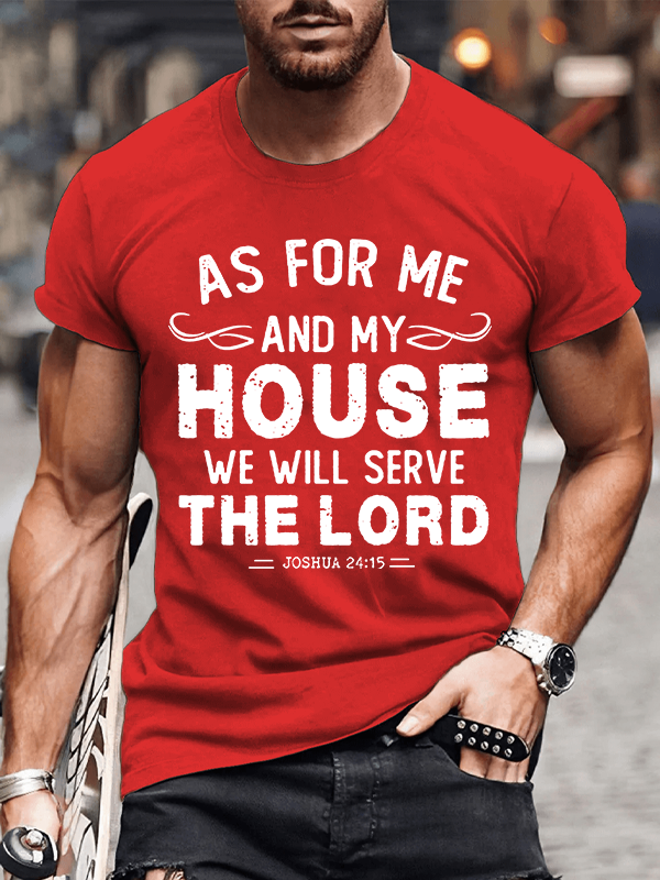 We Will Serve The Lord Christian Cotton T-Shirt