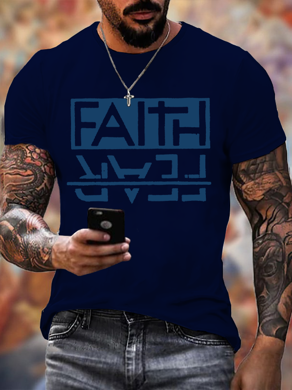 Faith Over Fear Christian Cotton T-Shirt