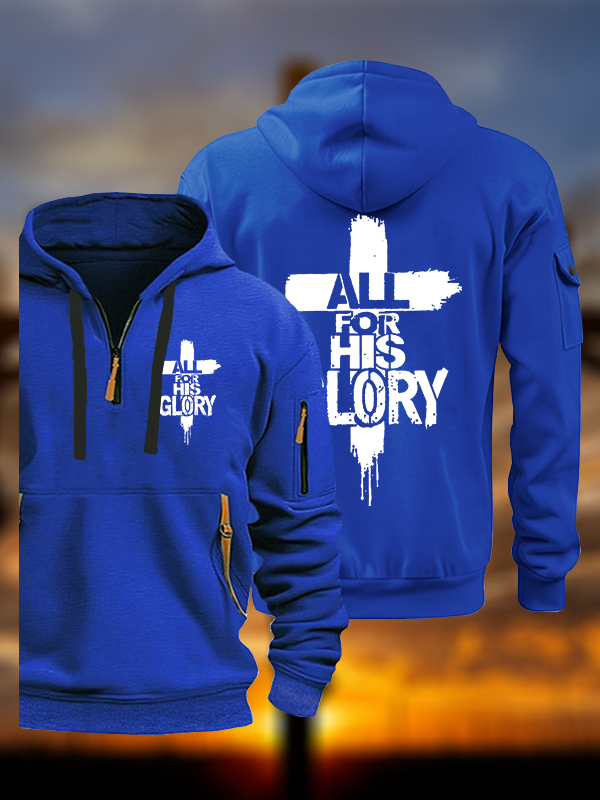 All For His Glory Jesus God Christian Zipper Hoodies