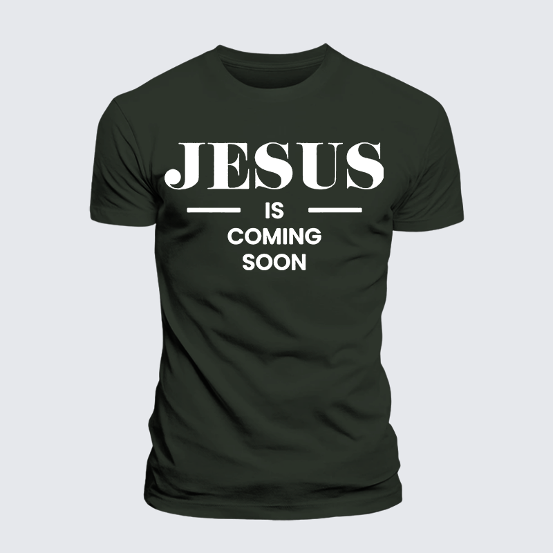 Jesus Is Coming Soon Jesus God Christian Premium Mercerized Cotton Tee