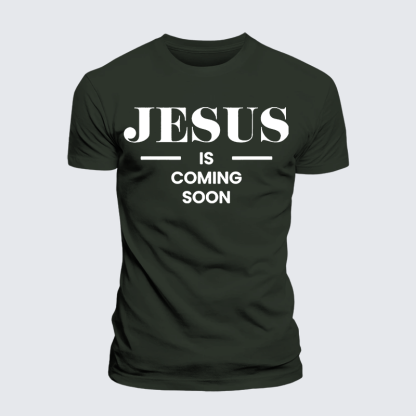 Jesus Is Coming Soon Jesus God Christian Premium Mercerized Cotton Tee