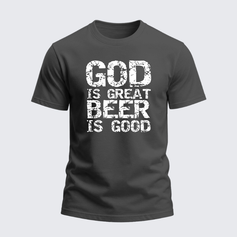 Heavyweight Cotton Tee - God is Great Beer is Good