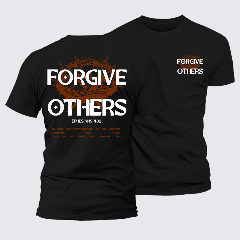 Forgive Others Jesus God Christian Premium Mercerized Cotton Tee