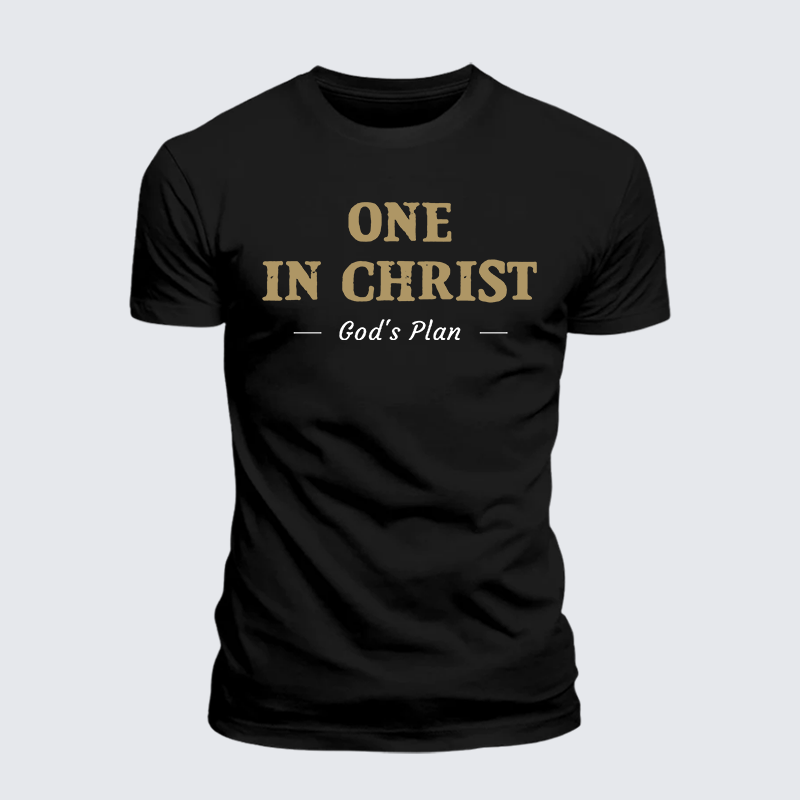 Man Of God Husband Dad Jesus God Christian Cotton T-Shirt