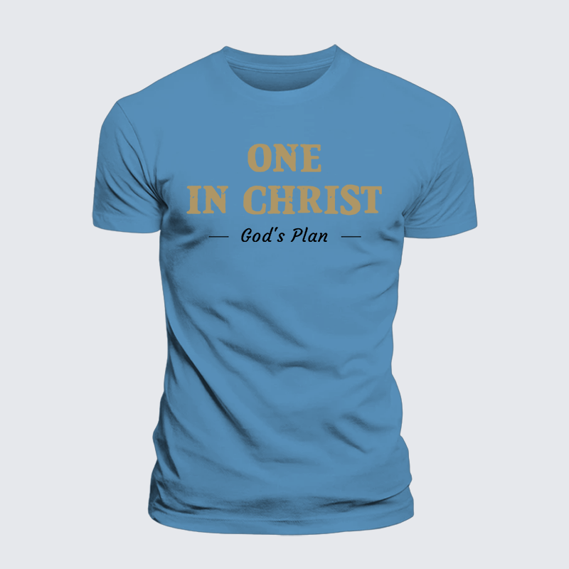 One In Christ Jesus God Christian Premium Mercerized Cotton Tee