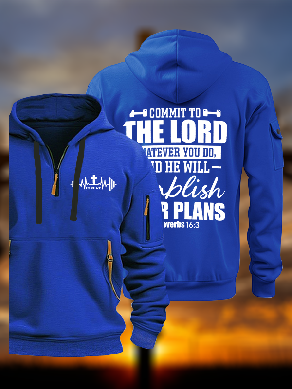 Commit To The Lord Whatever You Do Jesus God Christian Zipper Hoodies